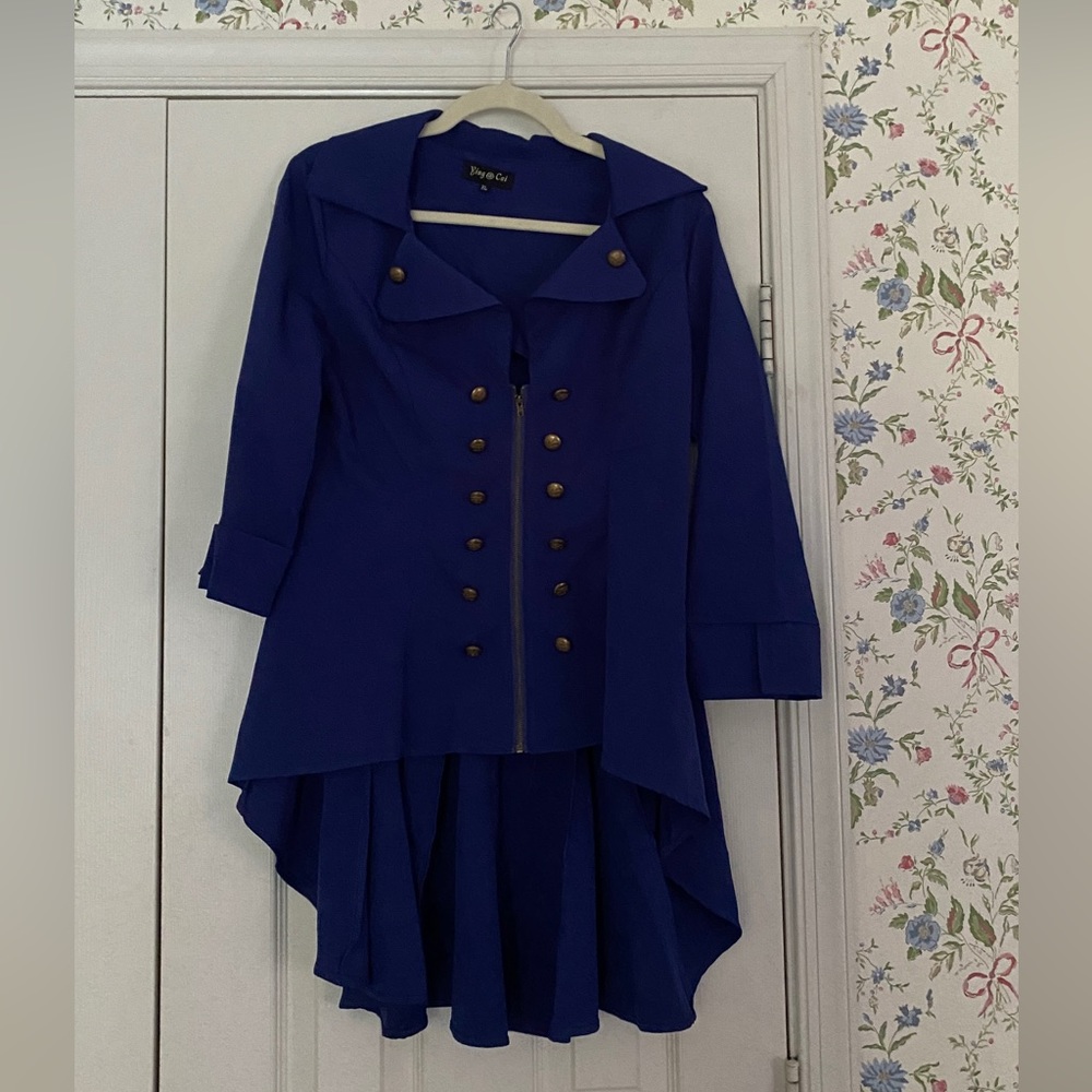 Blue blazer with tail